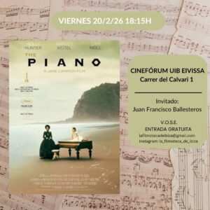 “El piano", de Jane Campion, en el Cinefòrum de la UIB.