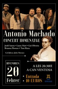 Cartel del concierto homenaje a Antonio Machado.