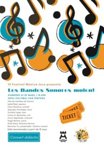 Cartel de "Les bandes sonores molen!", en el III Festival Música Jove.