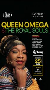 Concierto de Queen Omega & The Royal Souls en Ibiza.