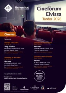 Cartel del Cinefòrum Eivissa de otoño de 2026, con cuatro proyecciones entre octubre y noviembre. Ibiza-Click.com