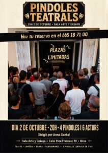 Cartel de Píndoles Teatrals en la Sala Arte y Ensayo de Ibiza. Ibiza-Click.com