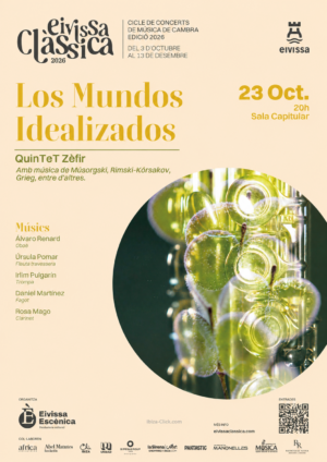 Cartel del Quintet Zèfir: Los mundos idealizados, 23 de octubre en Eivissa — Ibiza-Click.com
